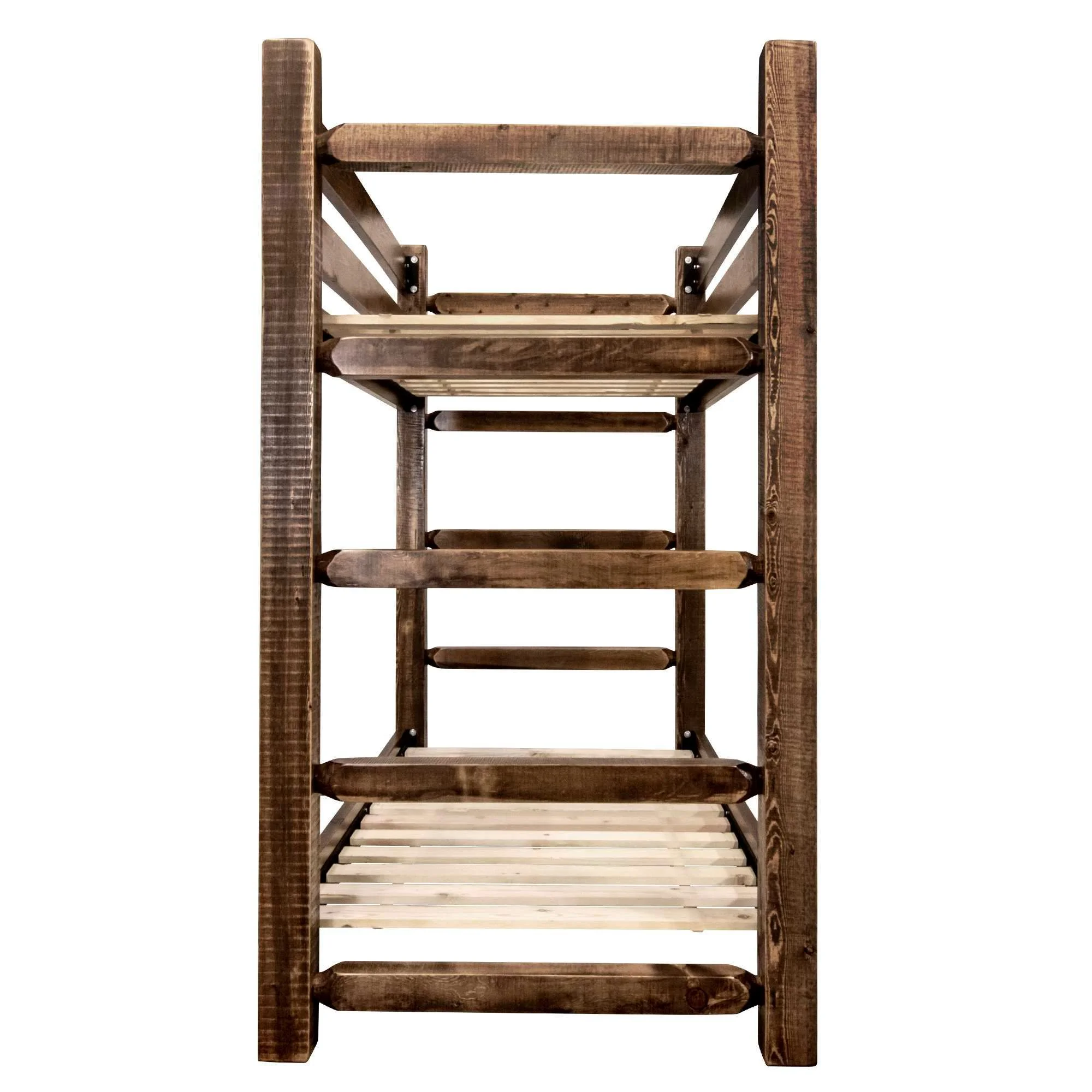 Homestead Collection Twin over Twin Bunk Bed, Stain & Clear Lacquer Finish