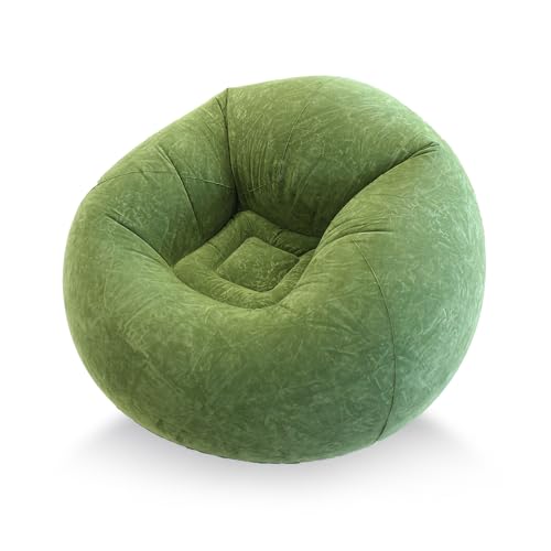 45x45x28 Inflatable Beanless Bean Bag Chair Lounge Sofa - Black