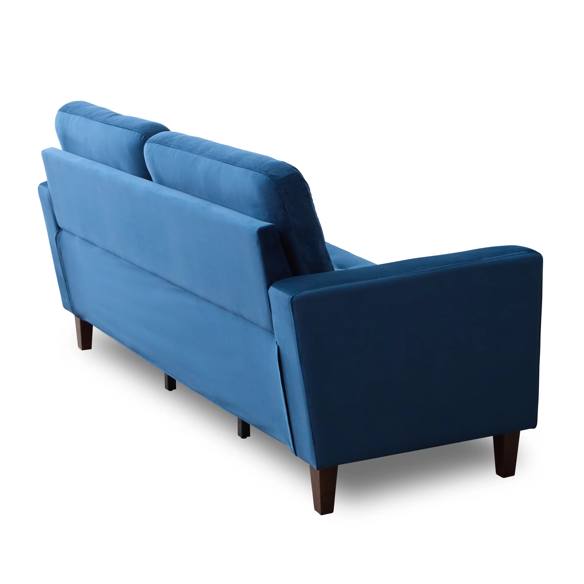 Mayview Carraway Upholstered Sofa with Tufting, Navy Velvet