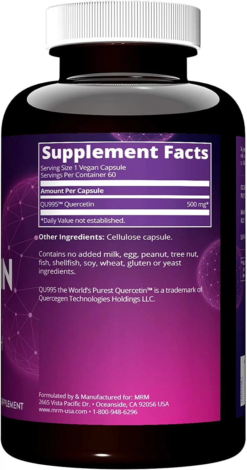 MRM Quercetin 500 mg Vegetarian Capsules, 60 Ct