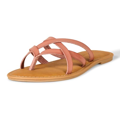 Amazon Essentials Women's Strappy Slide Flat Sandal