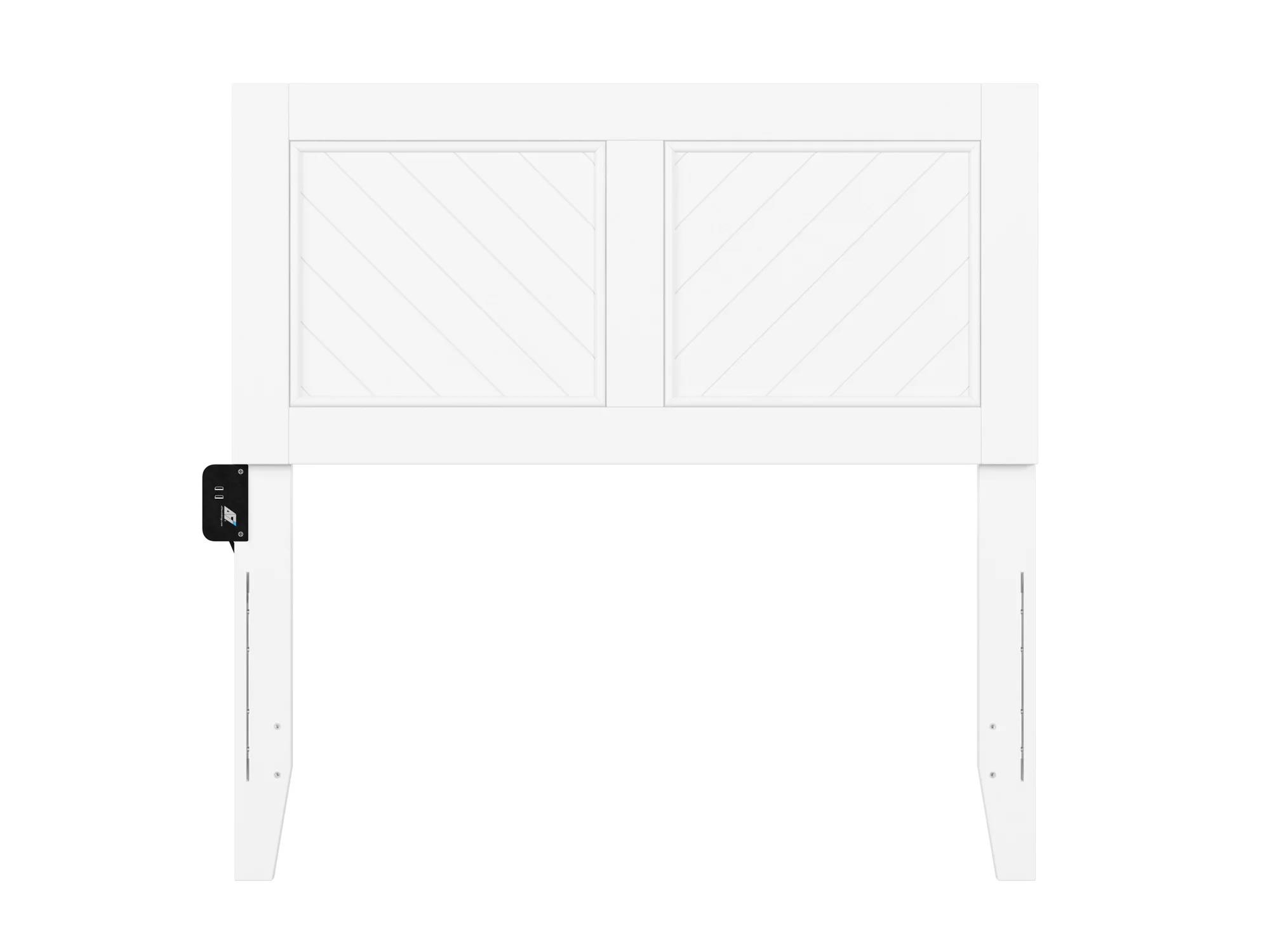 AFI Canyon White Solid Wood Rustic Farmhouse Headboard, Twin