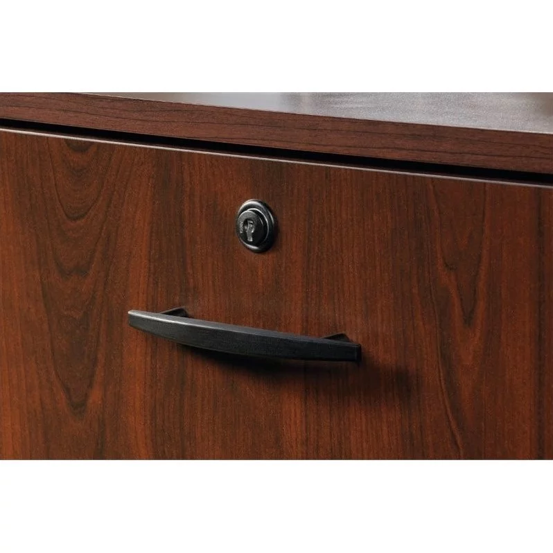 Home Square 2 Drawer Wood Filing Cabinet Set in Classic Cherry (Set of 2)