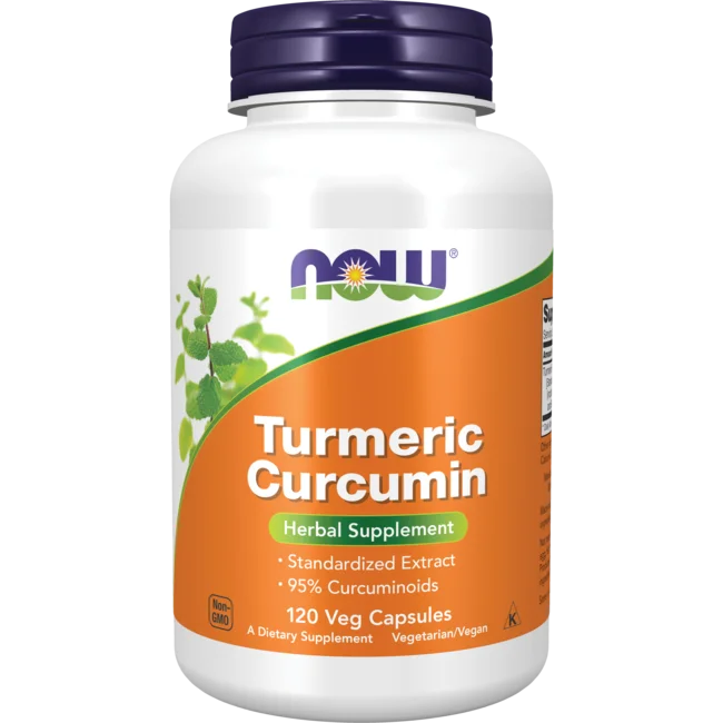 NOW Supplements, Turmeric Curcumin, Derived from Turmeric Root Extract, Herbal Supplement, 120 Veg Capsules