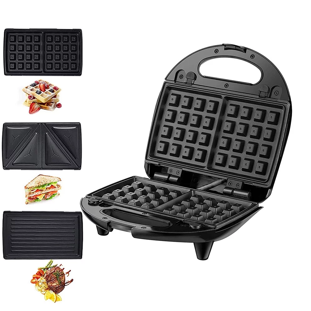 Dazzduo Bread machine, US Standard Maker mewmewcat Pan Bread Multifunctional Stainless Sandwich Panini 110 110 WUYUZ 110 V Household Heating , JOYID Waffle Burger Electric Steak Breakfast Baking Steel