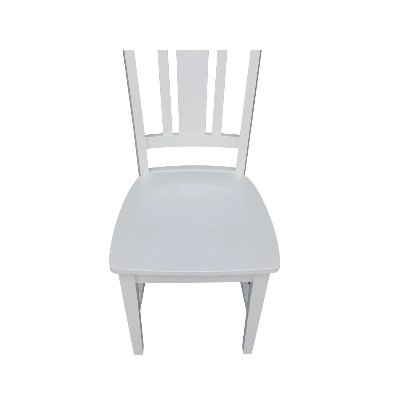 Set of Two San Remo Solid Wood Splatback Chairs in White
