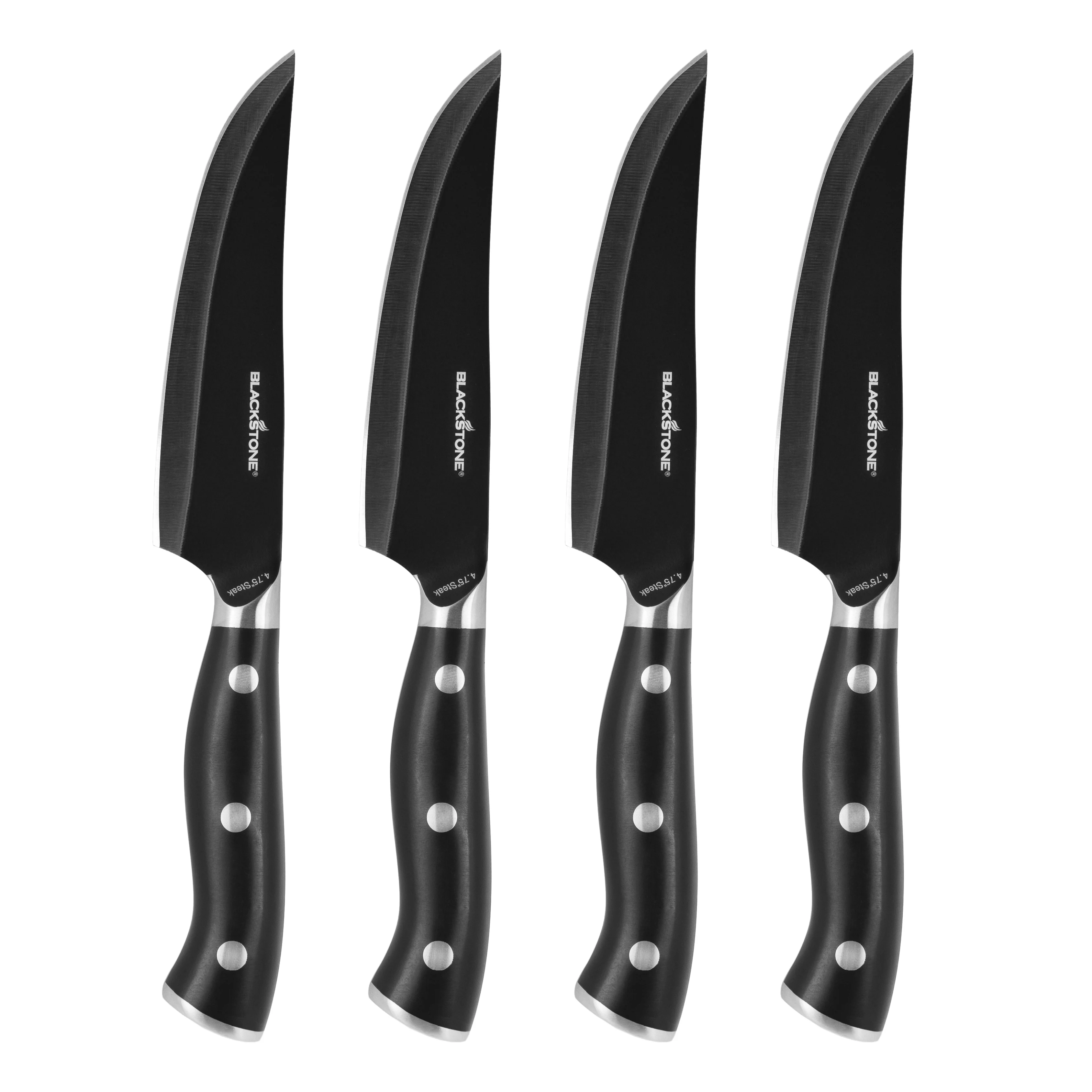 Blackstone Japanese Steel Steak Knife Set with Blade Covers, 4-Piece