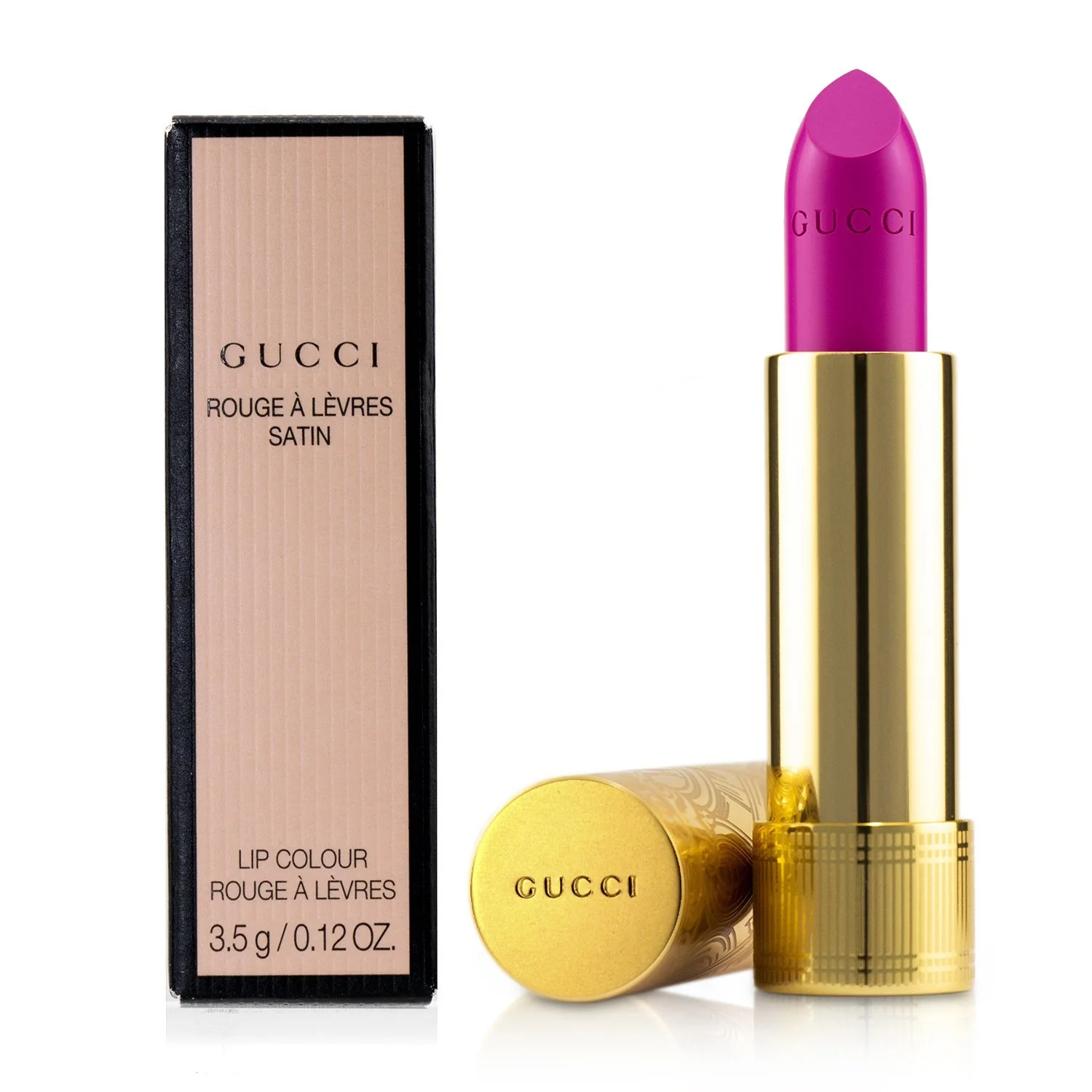 Gucci Rouge A Levres Satin Lip Colour - # 504 Myra Crimson  3.5g/0.12oz