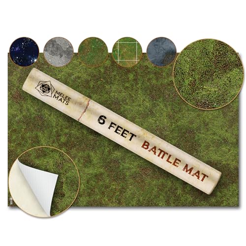 Battle Game Mat - 48x48 - Dungeons Tabletop Dragons Dice Role Playing Map - Wargaming RPG Warfare 40k Flames War - Reusable Miniature Figure Board Games - Warhammer Gaming Vinyl Mat