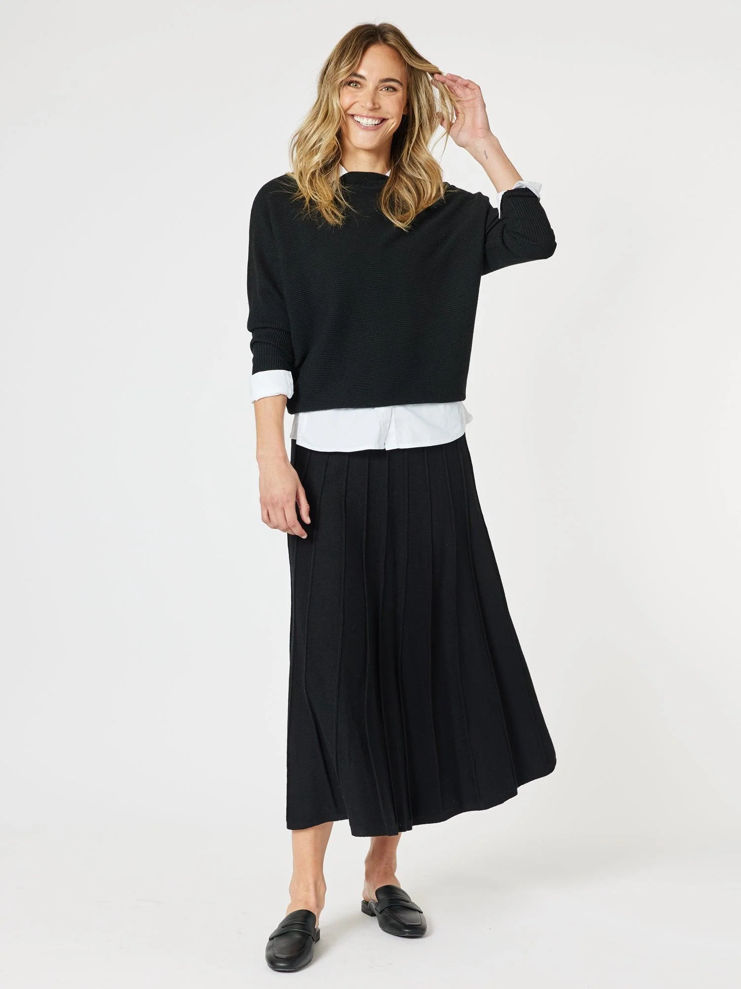 Carmen Batwing Knit - Black