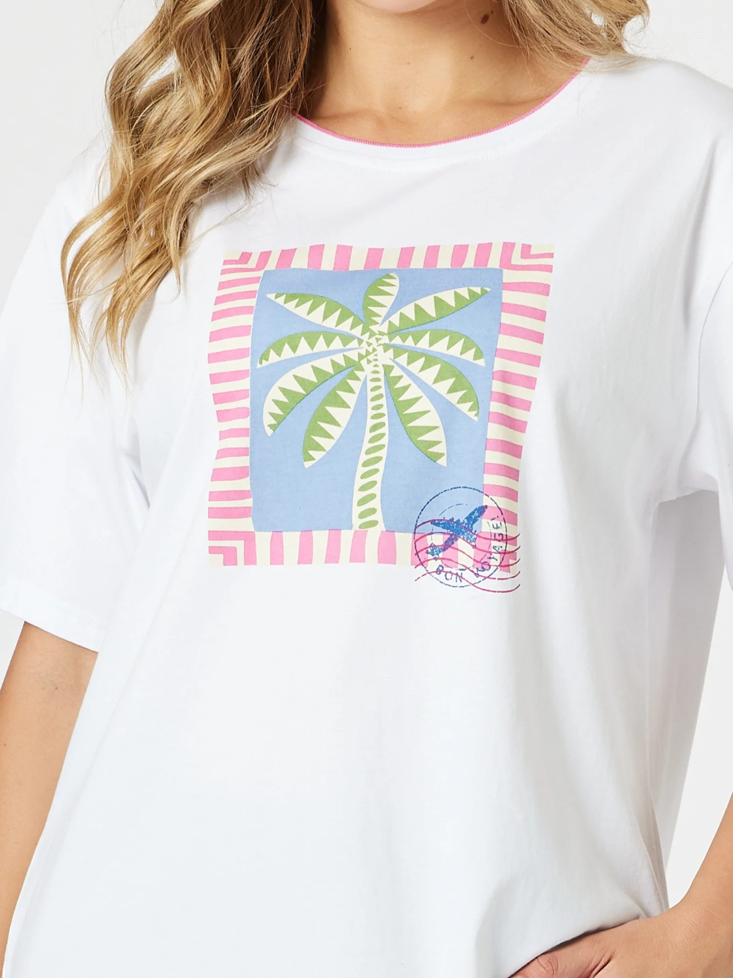 My Island Print Tee - White