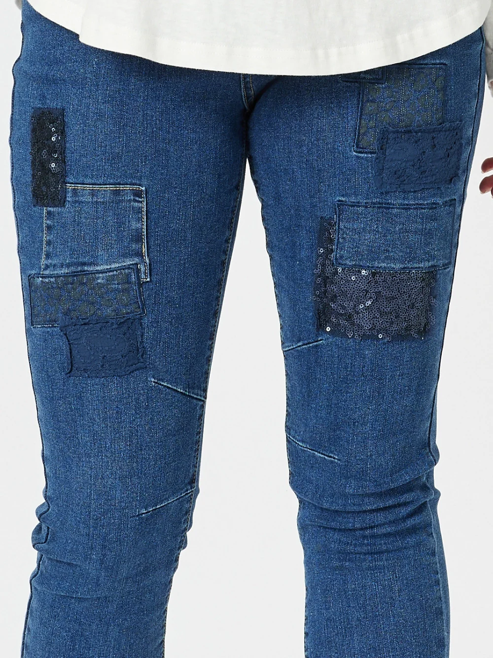 All That Jazz Applique Jean - Dark Denim