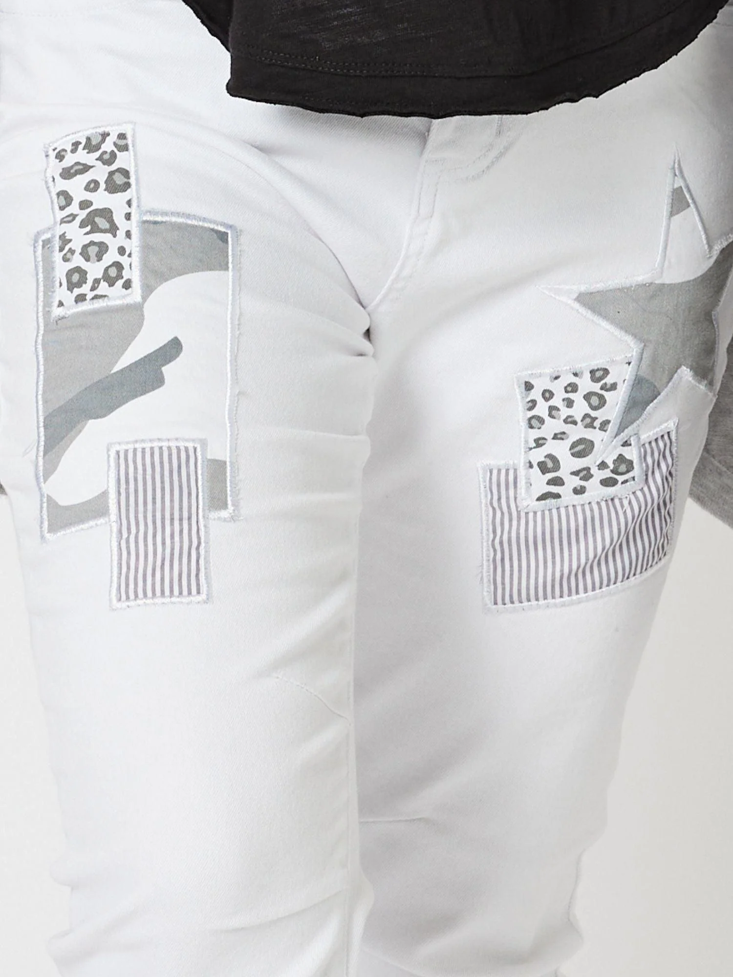 Stella Patch High Rise Slim Leg Jean - White