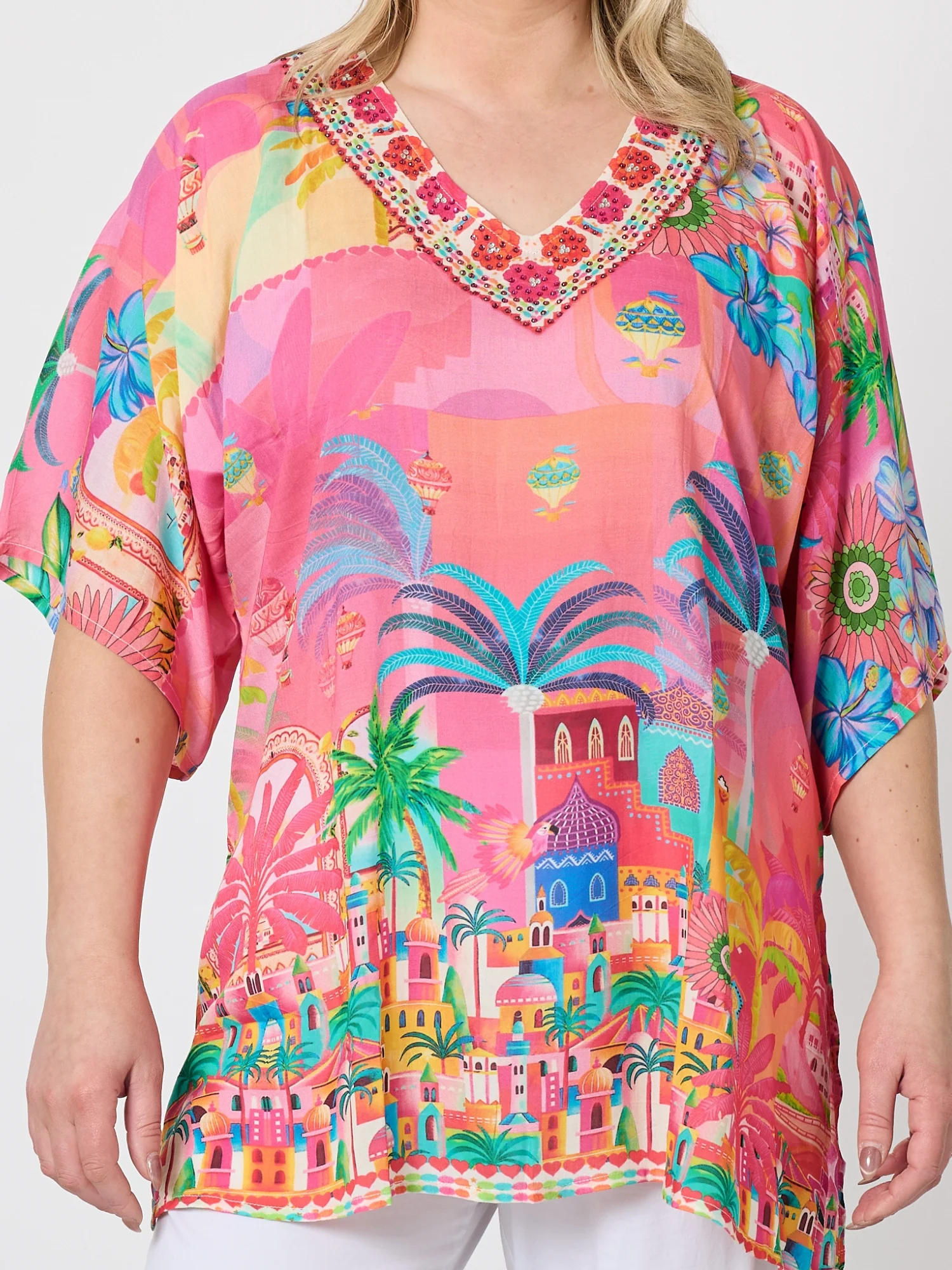 Mandalay Bay Print Top - Pink/Multi
