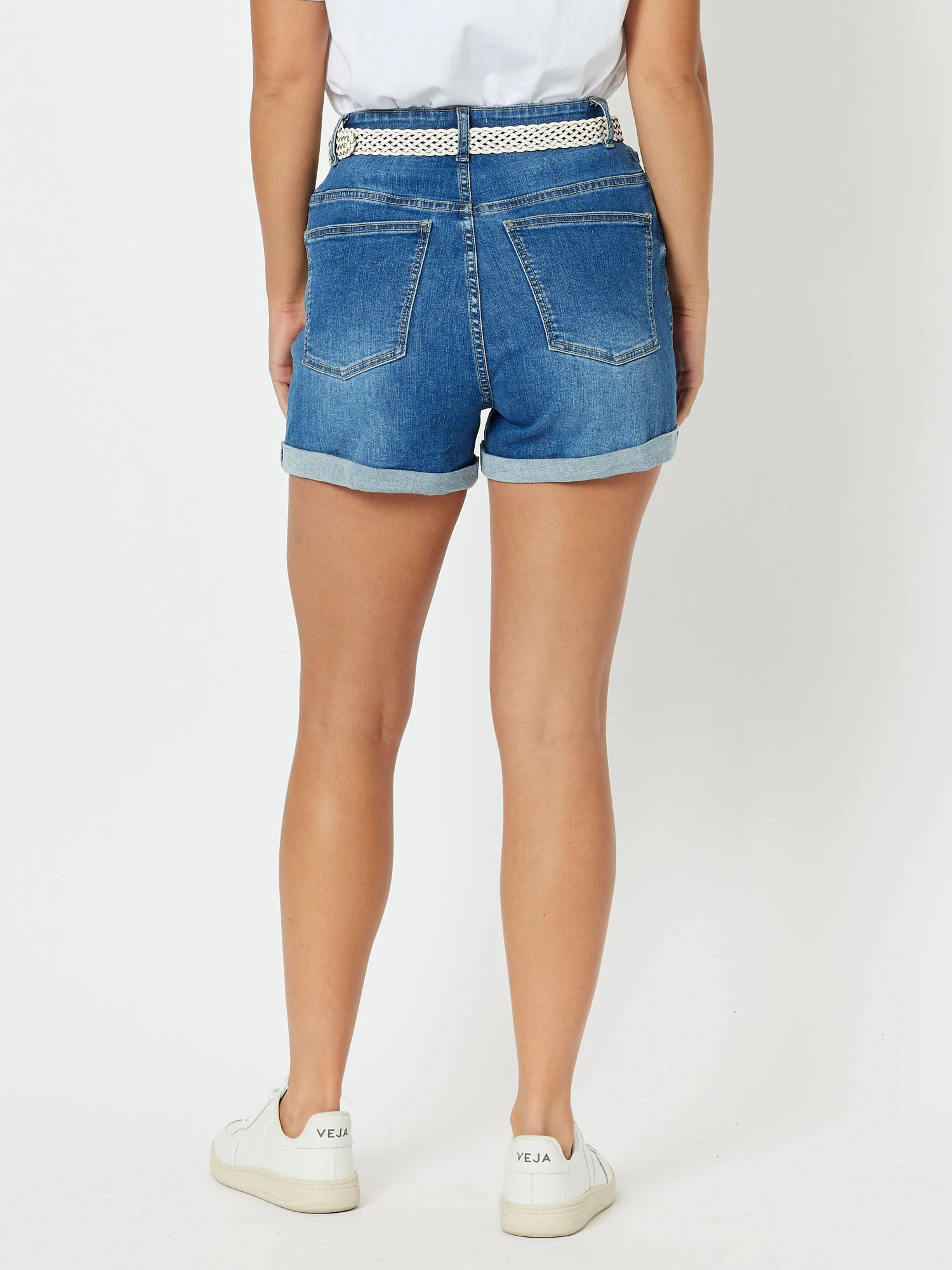 Ginger Stretch Denim Jean Short - Denim