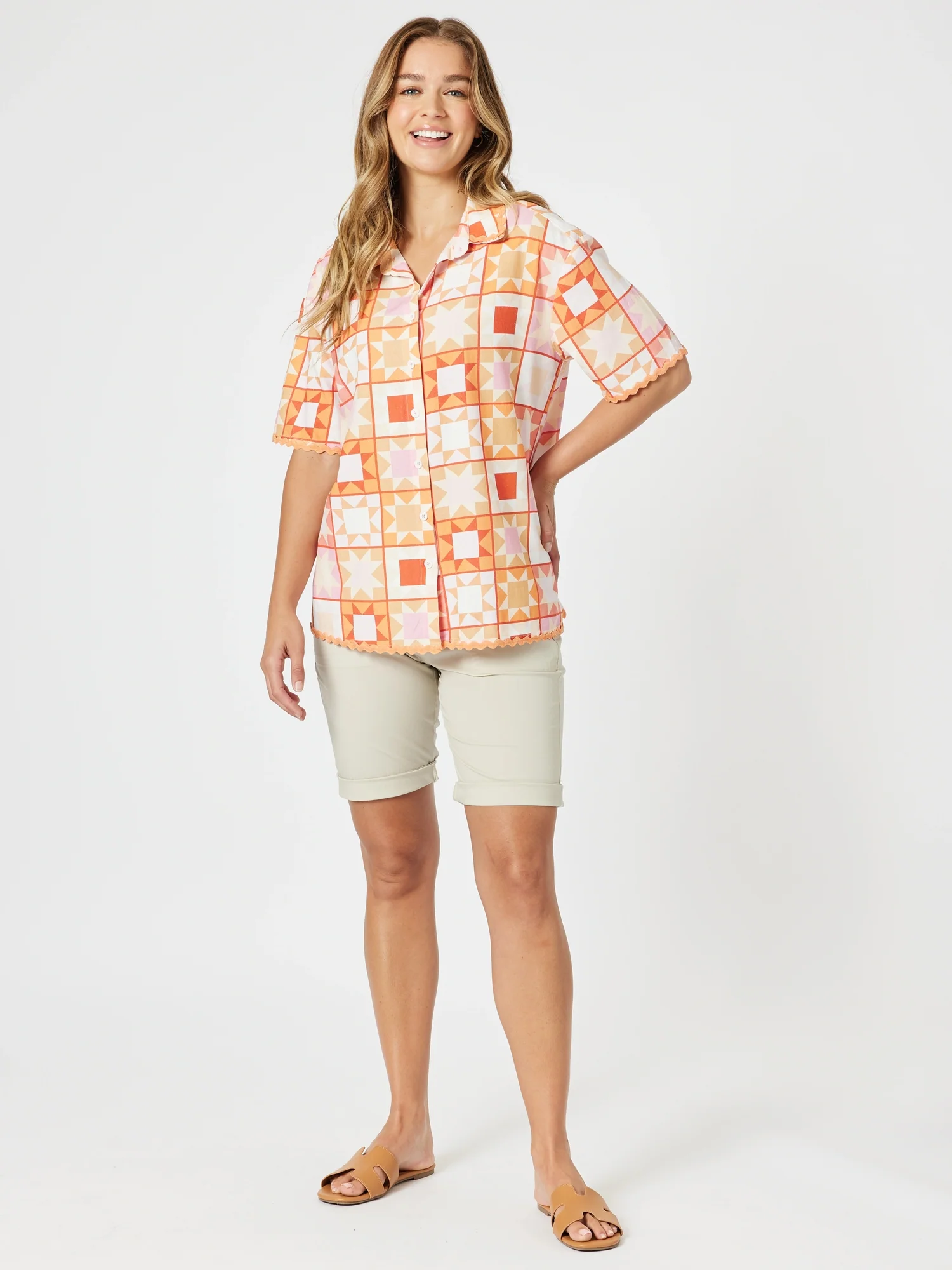Corfu Print Shirt - Mango Multi