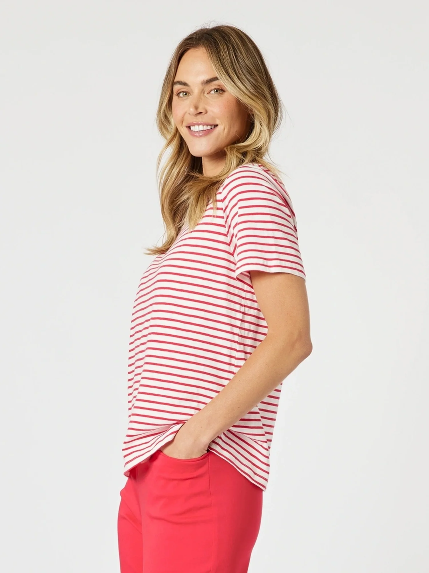 Classic Stripe Tee - Red/White