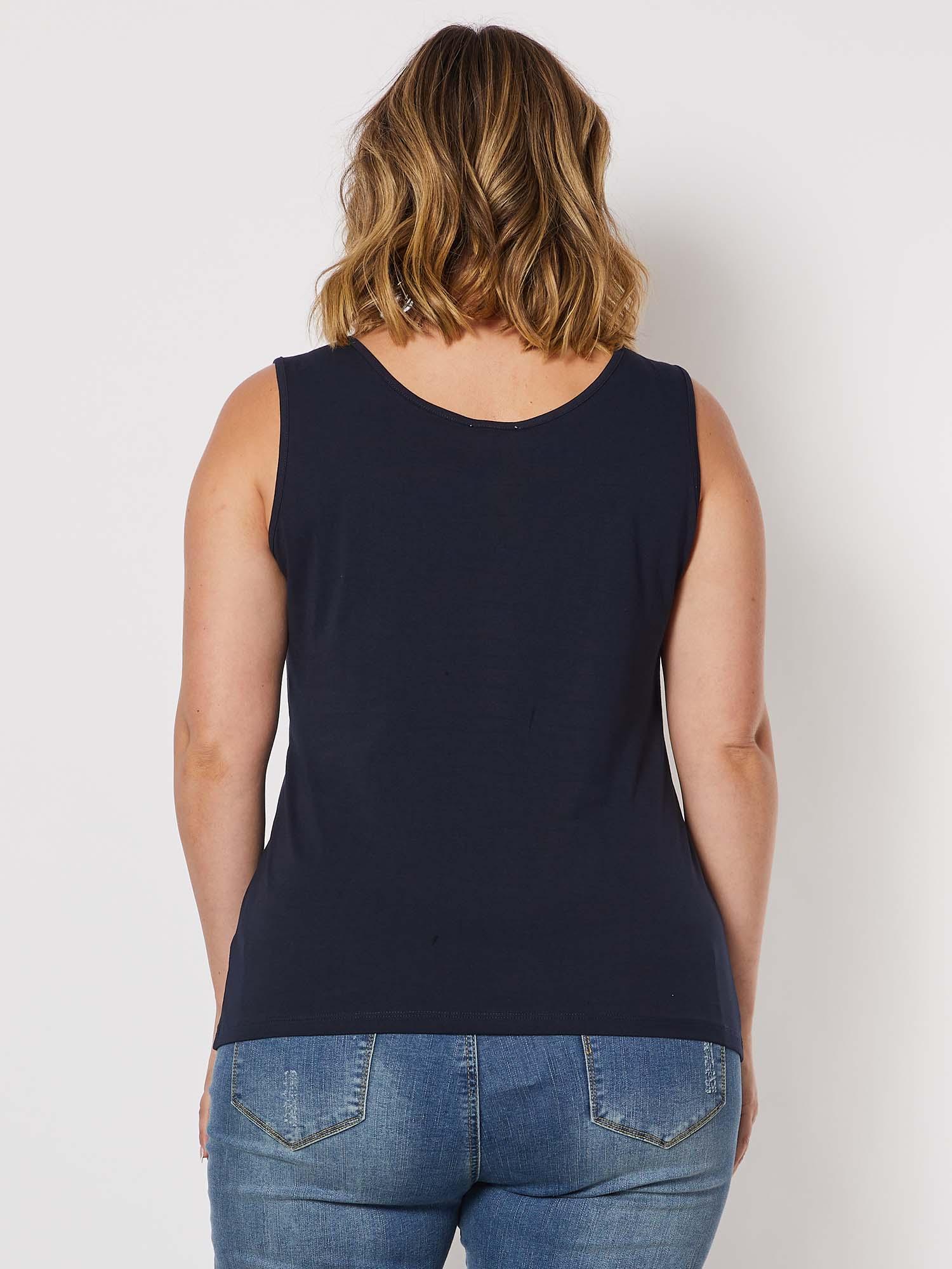 Basic Cotton Camisole - Navy