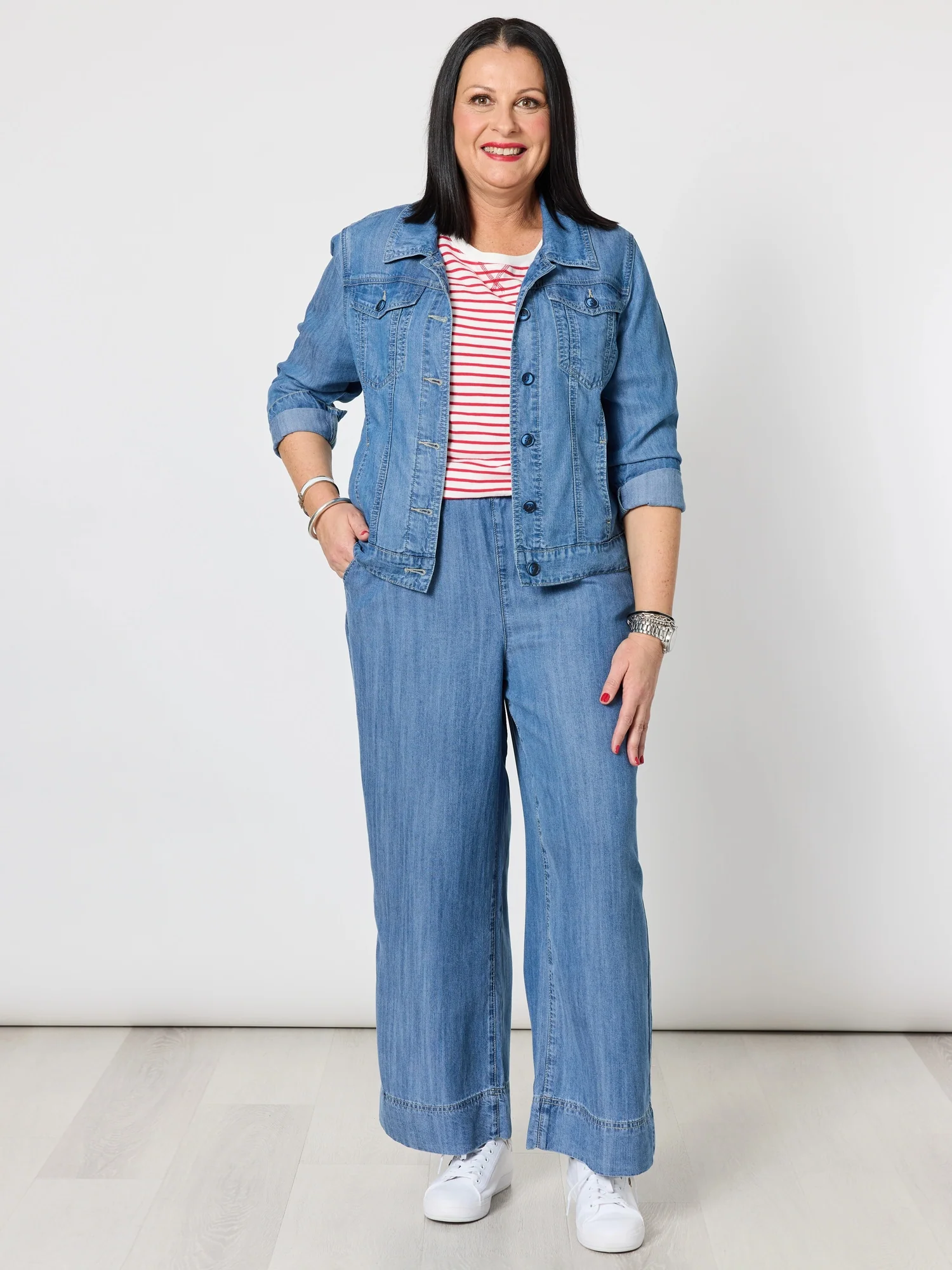 Sandie Wide Leg Pant - Denim