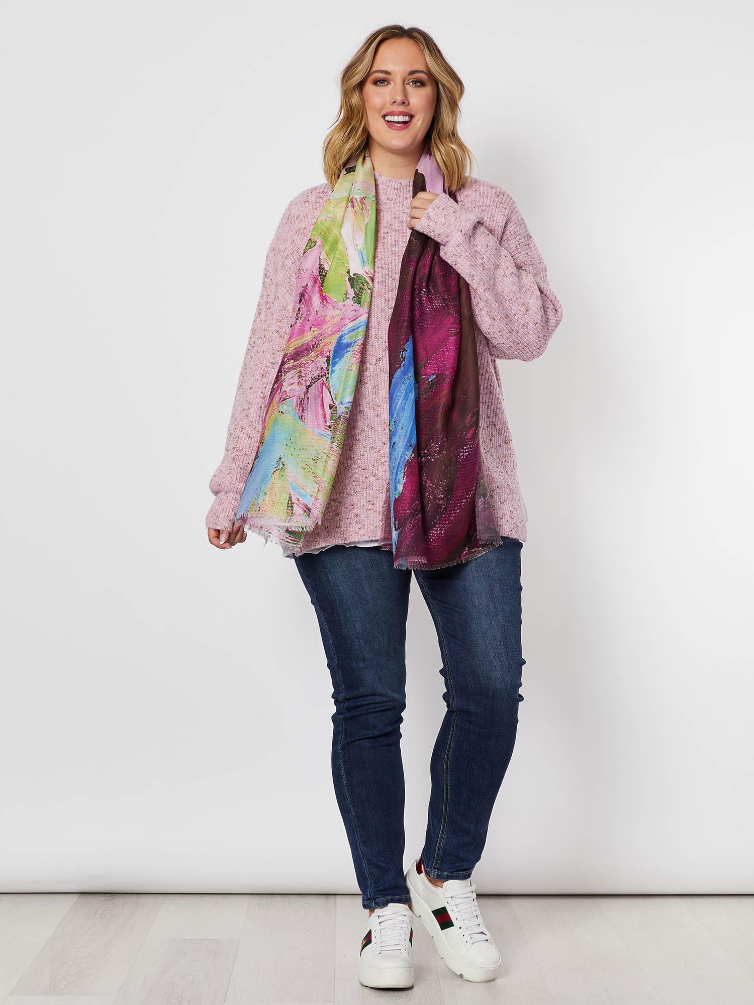 Palette Printed Scarf - Berry