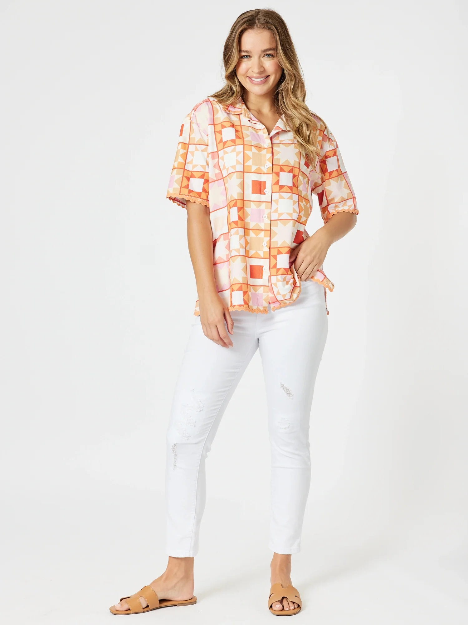 Corfu Print Shirt - Mango Multi