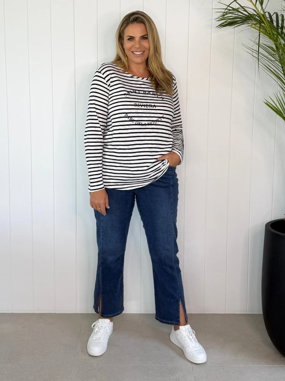 Republic Straight Leg Split Jean - Denim