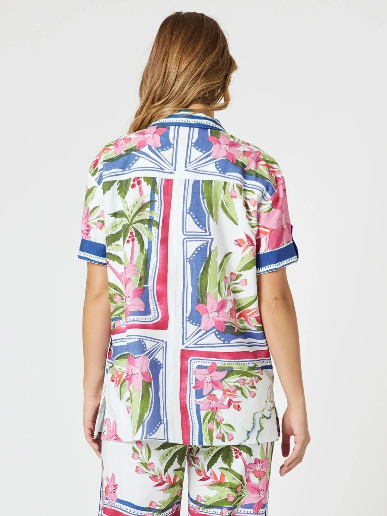 Monaco Floral Print Shirt - Sardinia Blue Multi