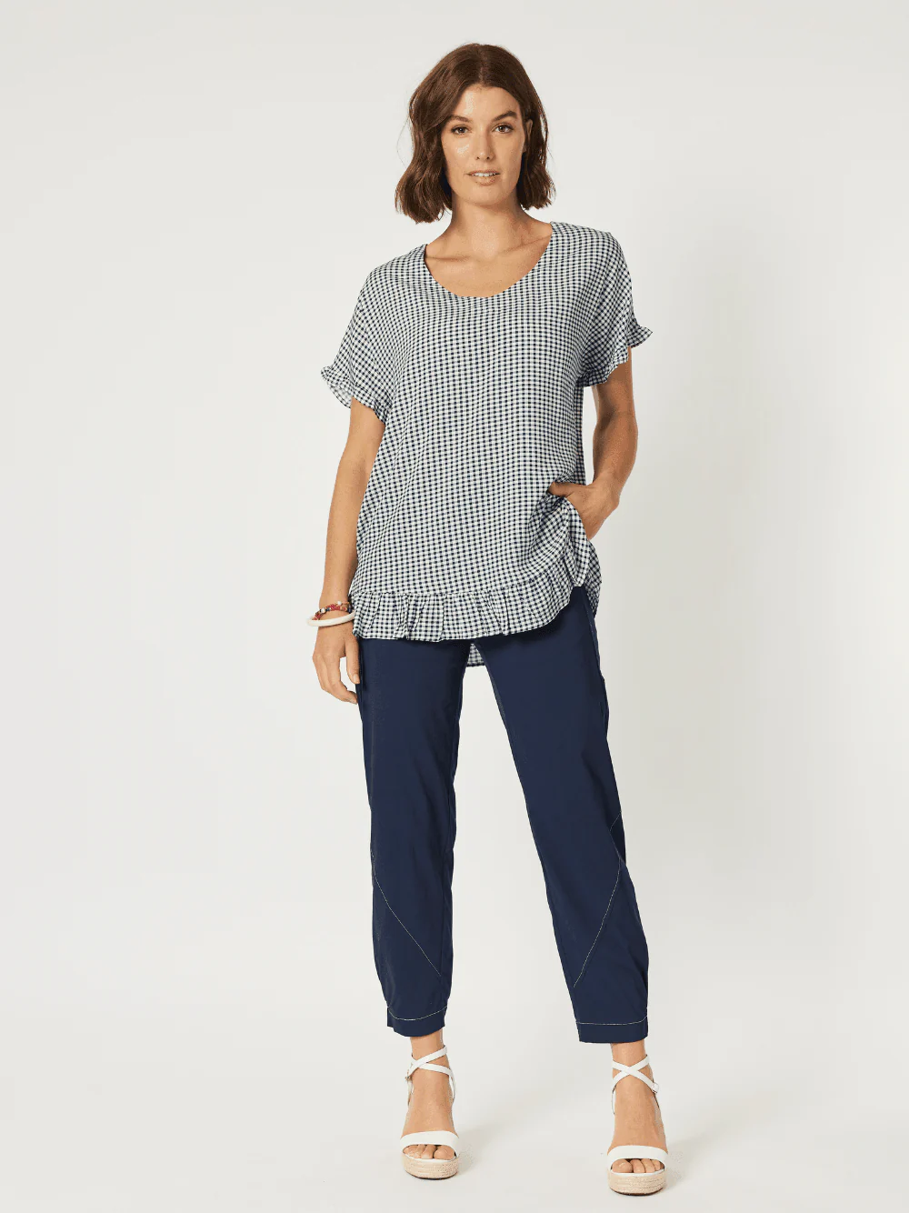 Parachute Stitch Detail Pant - Navy