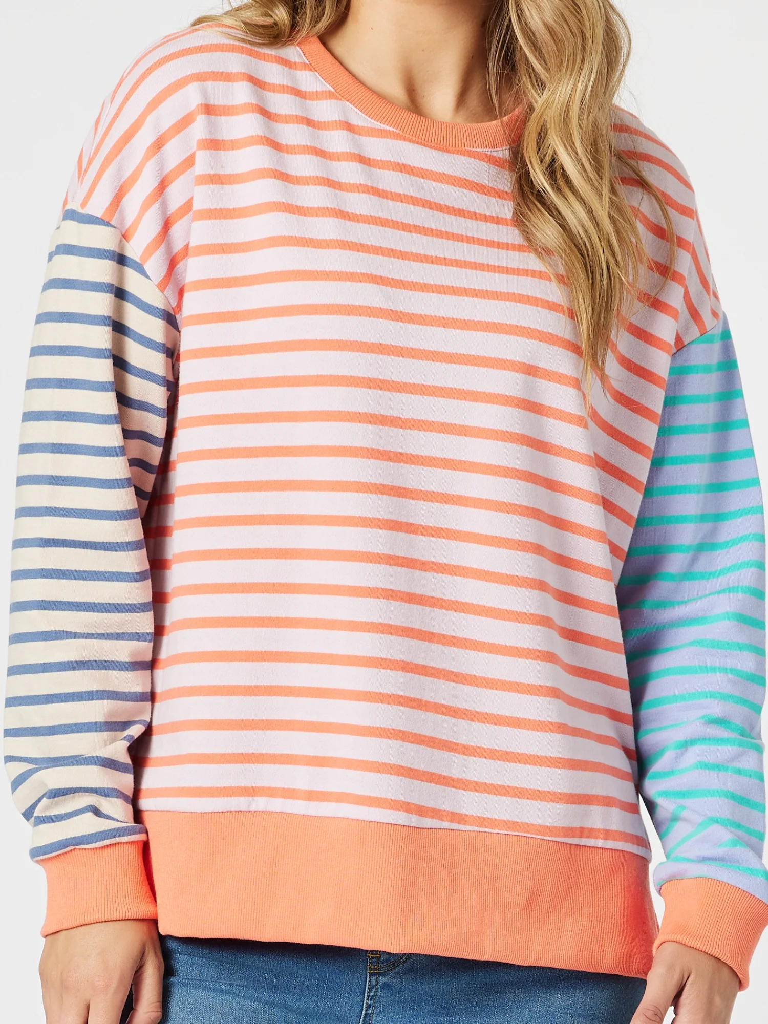 Maxwell Summer Stripe Print Sweat - Multi
