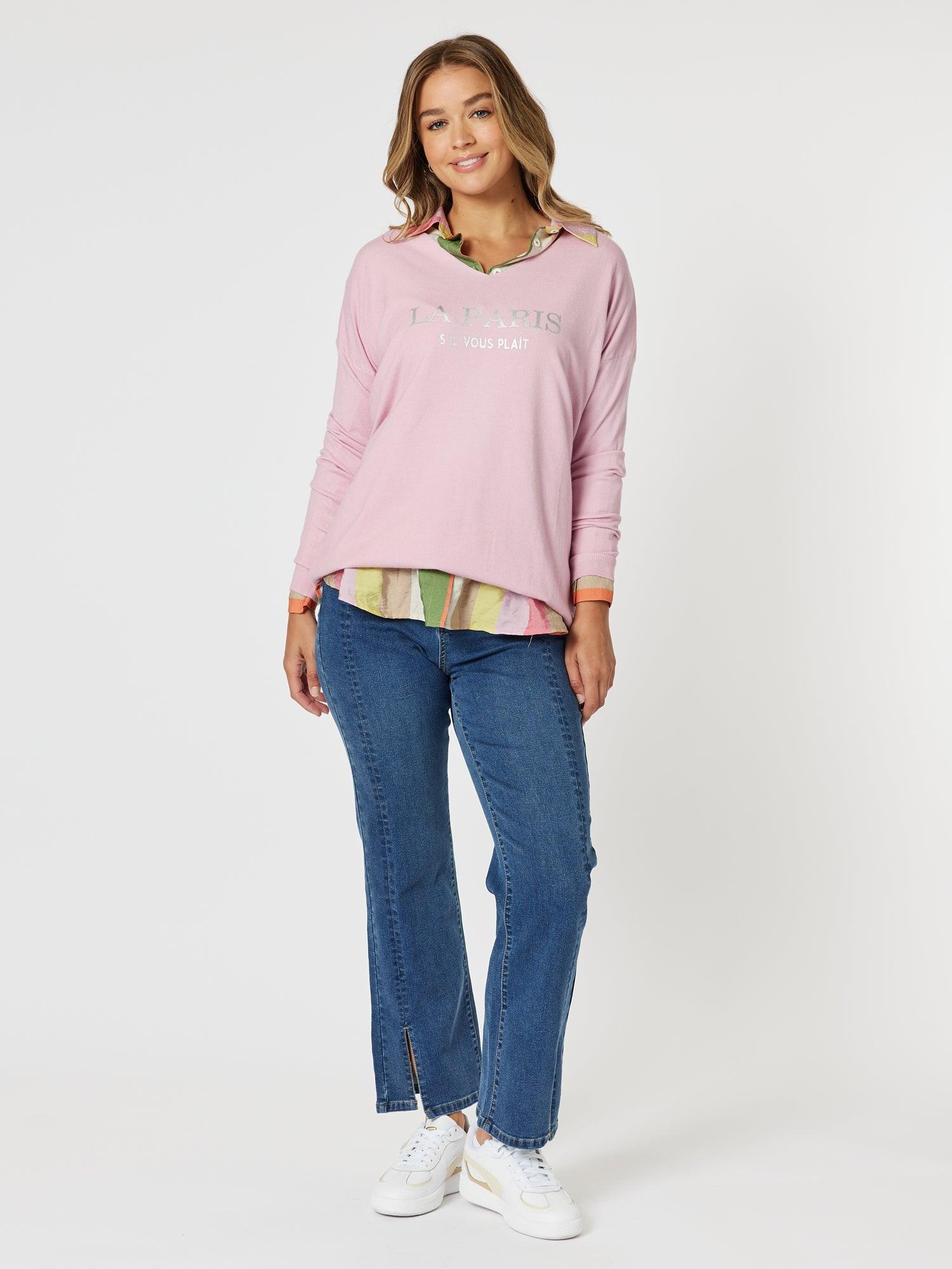 La Paris Knit Top - Pink