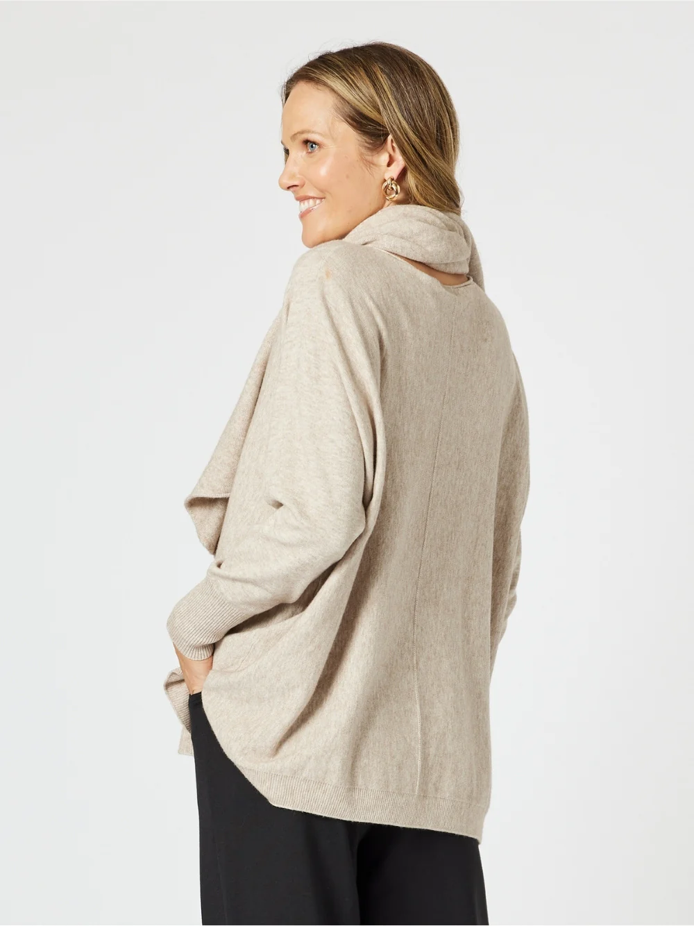 Remy Knit With Scarf - Natural