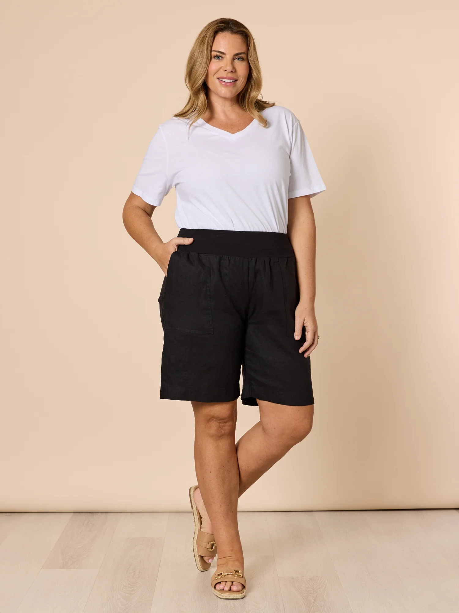 Jordan Linen Short - Black