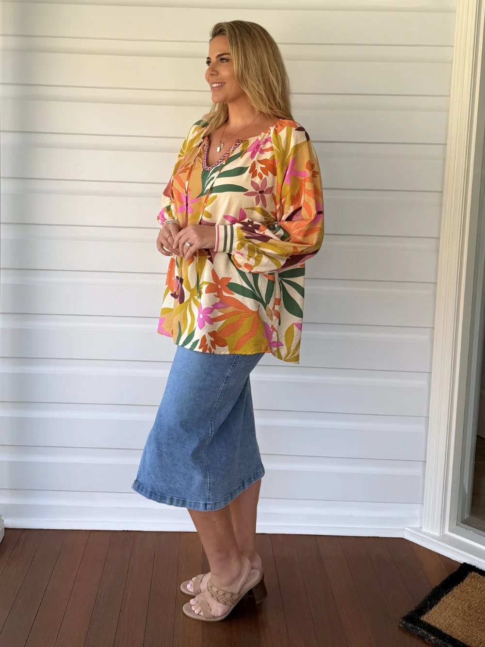 Promenade Floral Print Top - Multi