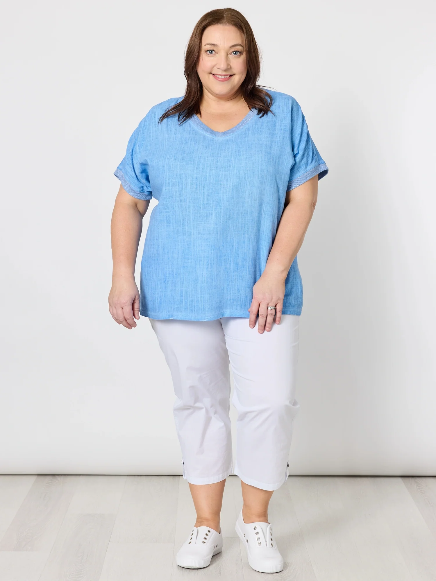 Sienna Top - Washed Blue