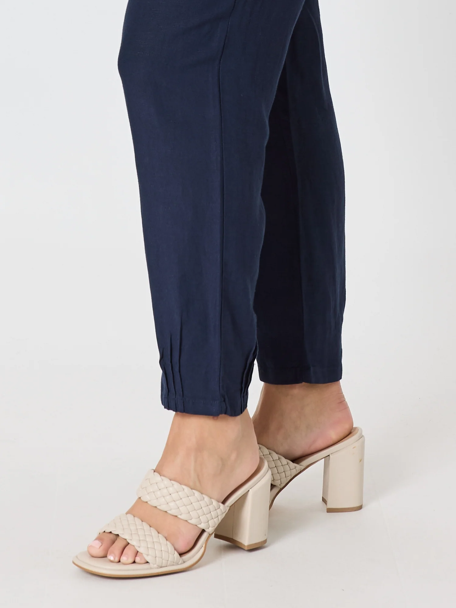 Lino Tapered Pant - Navy