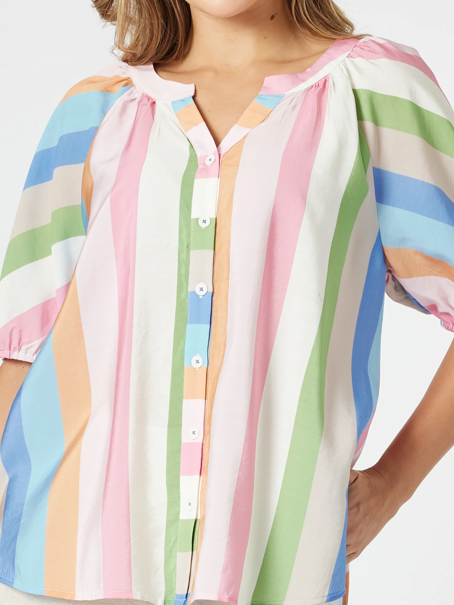 Lucy Stripe Print Top - Stripe