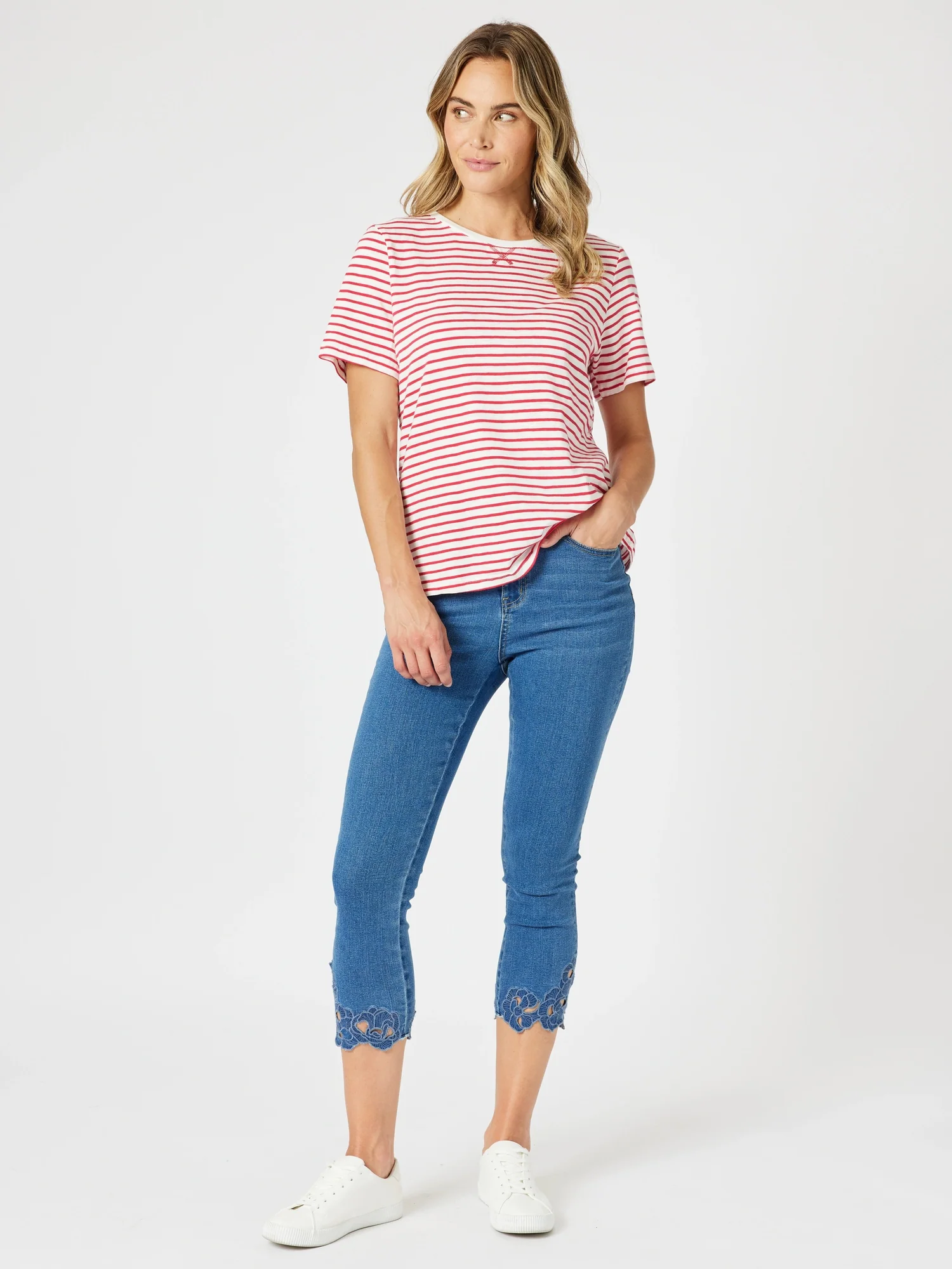 Classic Stripe Tee - Red/White