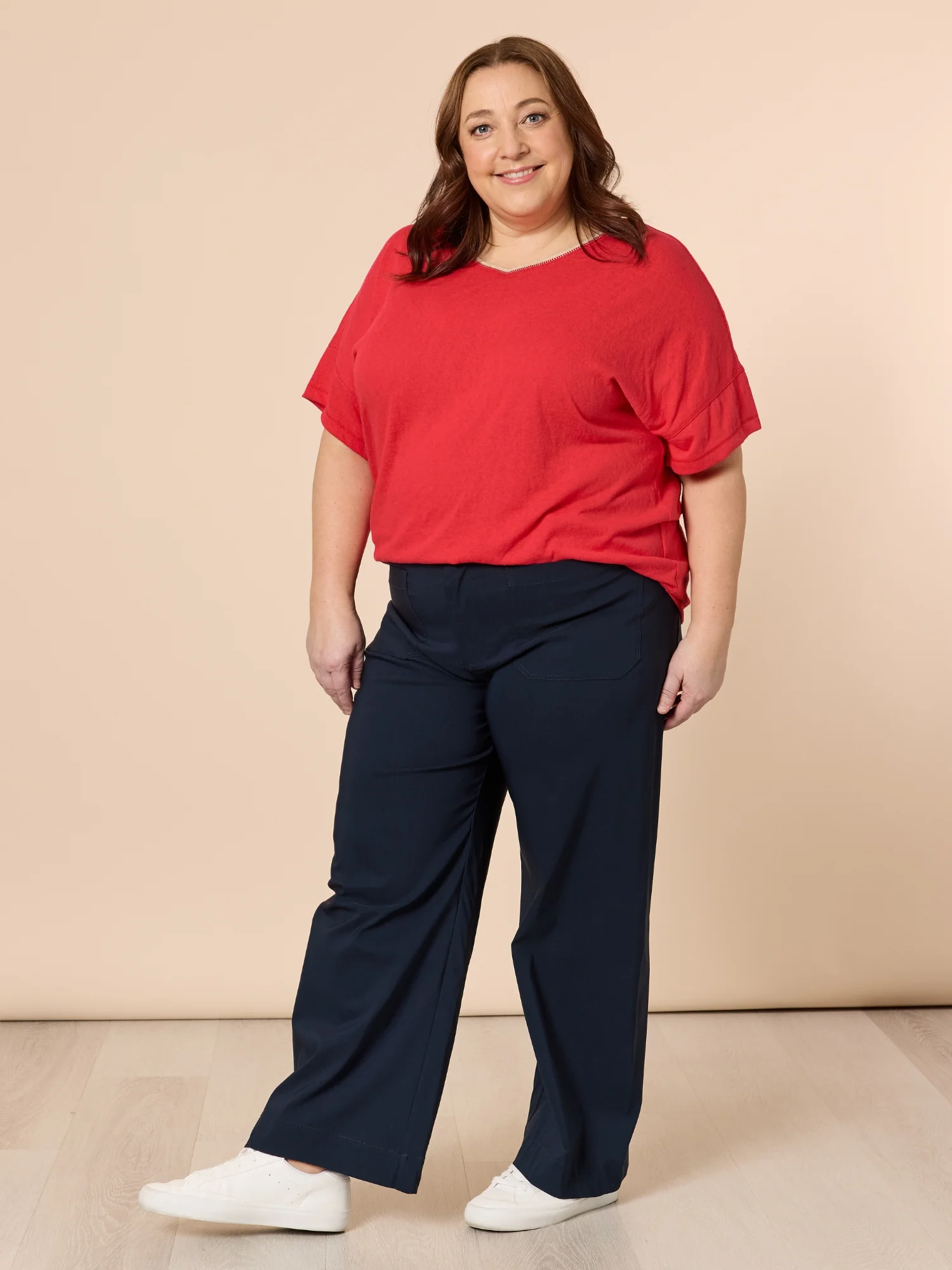 Marine Wide Leg Pant - Navy