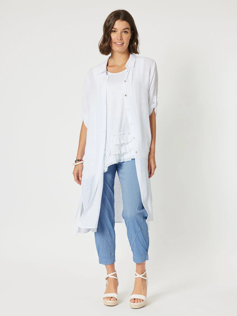 Parachute Stitch Detail Pant - Indigo Marle