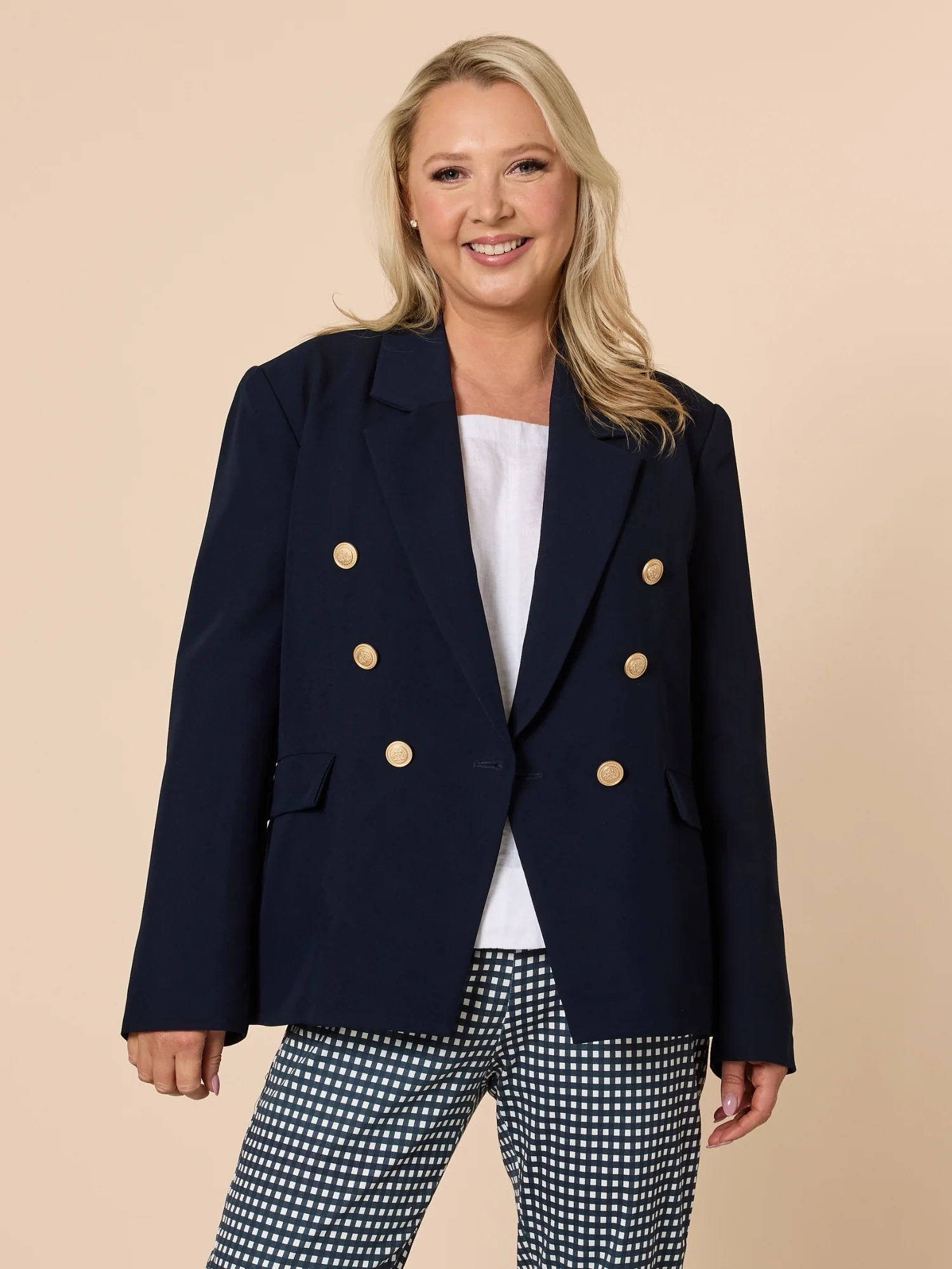 Lauren Double Breasted Blazer - Navy