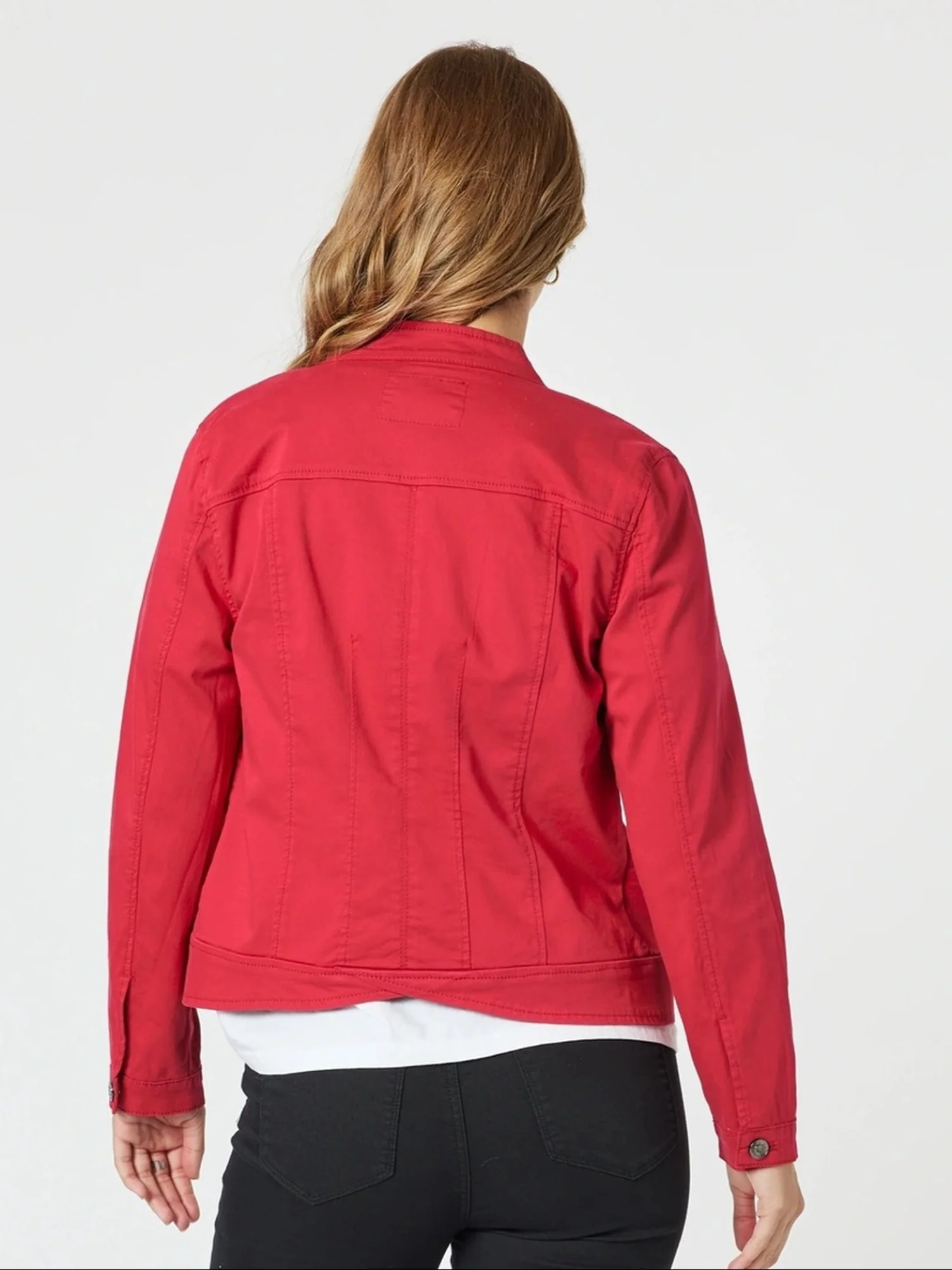 Maggie Denim Jacket - Red