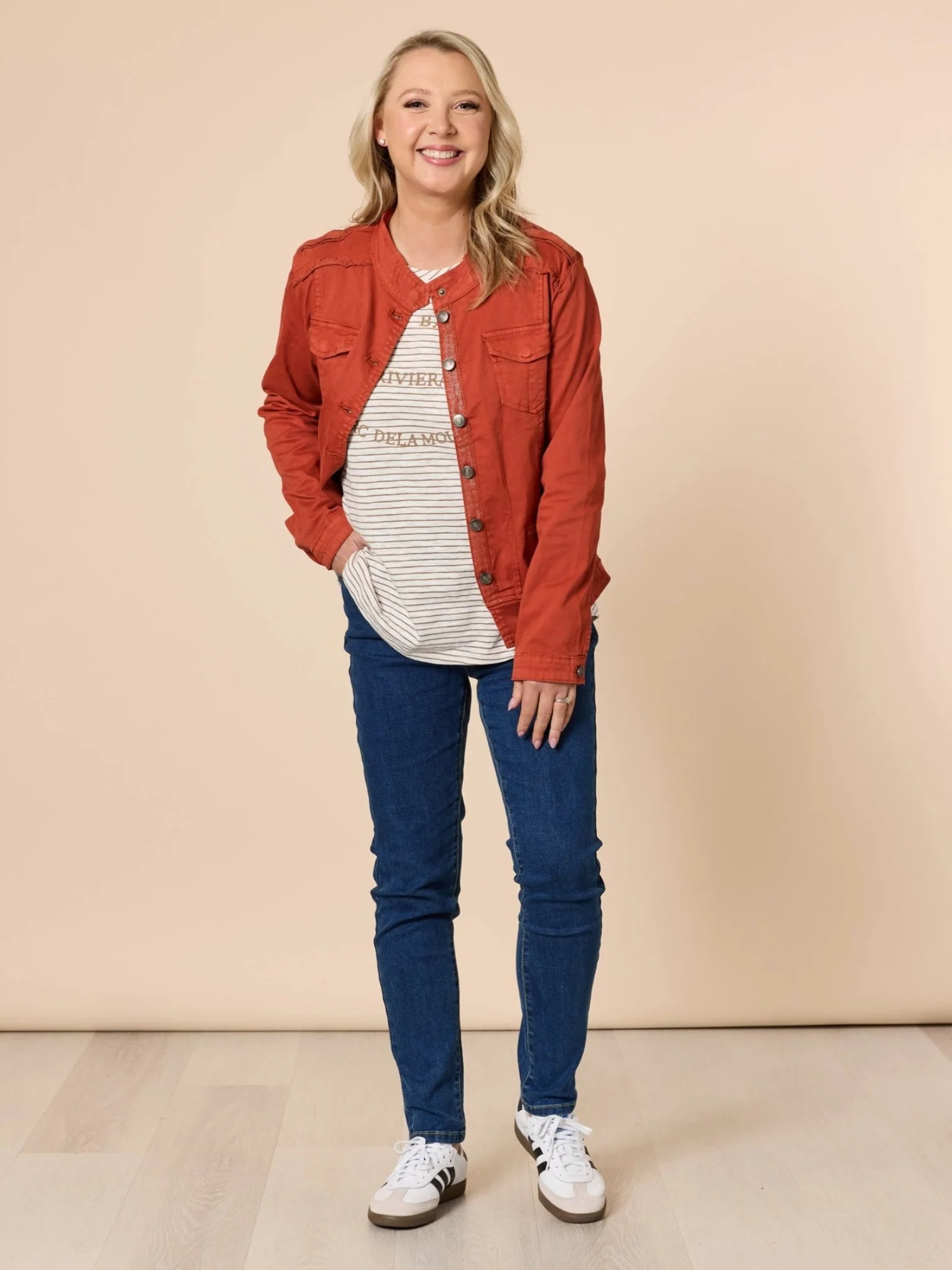 Military Denim Jacket - Maple