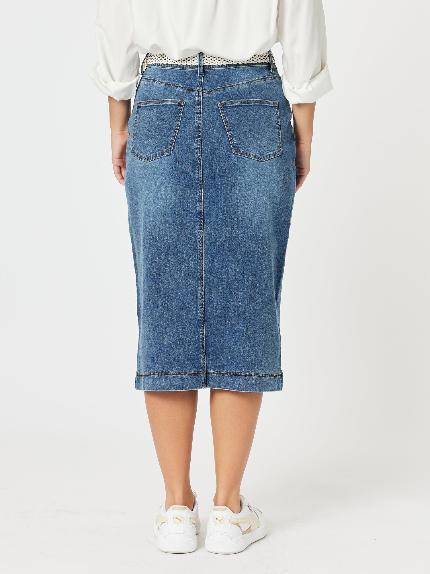 Republic Split Skirt - Denim