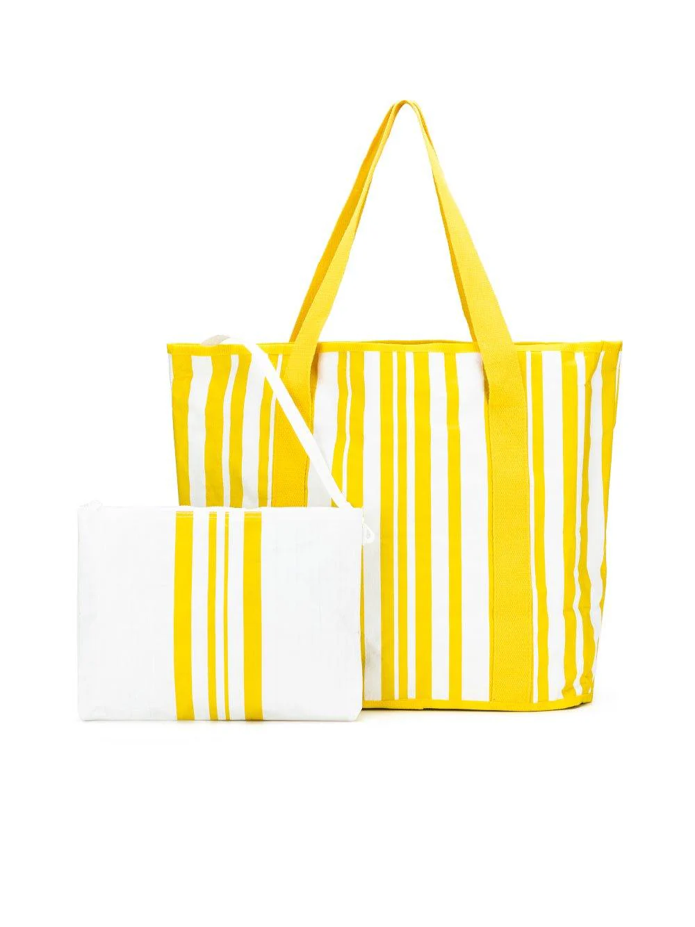 Sabbia Beach Bag Small - Yellow Stripe