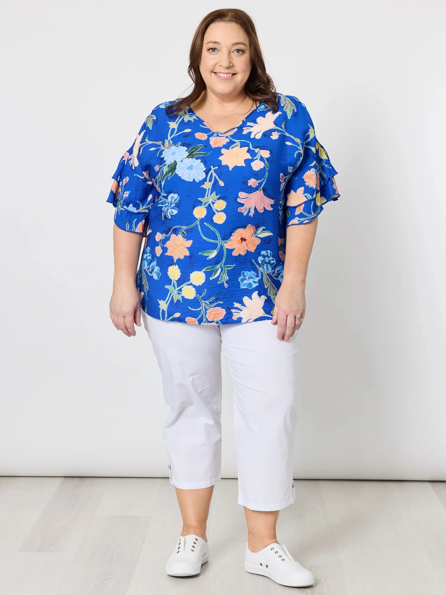 Santorini Cropped Cotton Pant - White