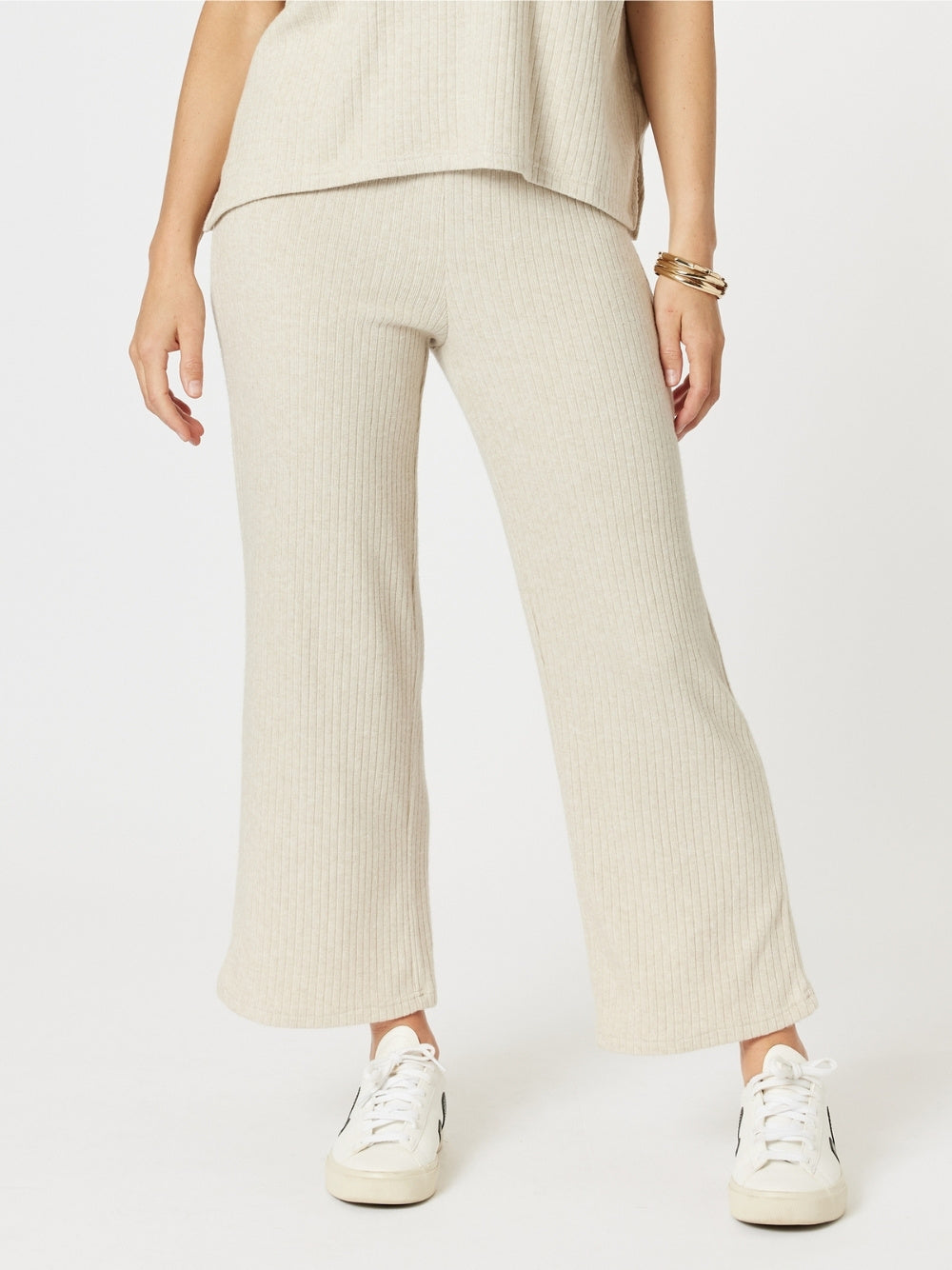 Ribbed Lounge Pant - Natural