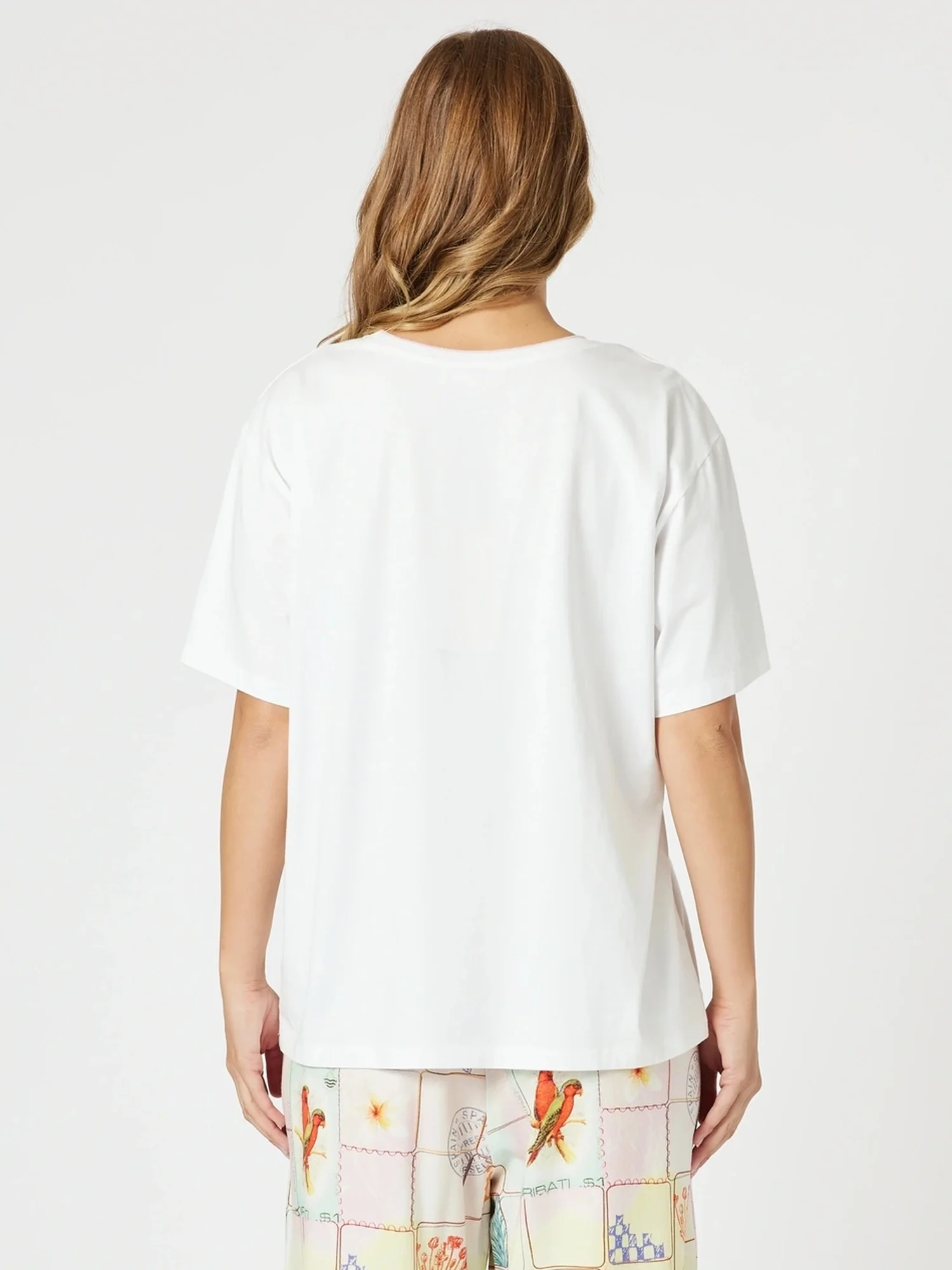 Capri Print Tee - White