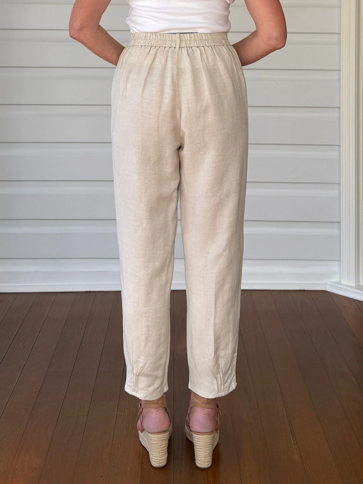 Lino Tapered Pant - Natural