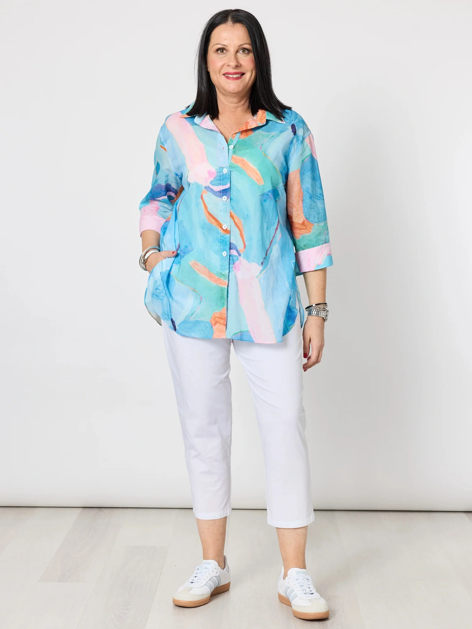 Grazia Mio Caro Print Shirt - Blue