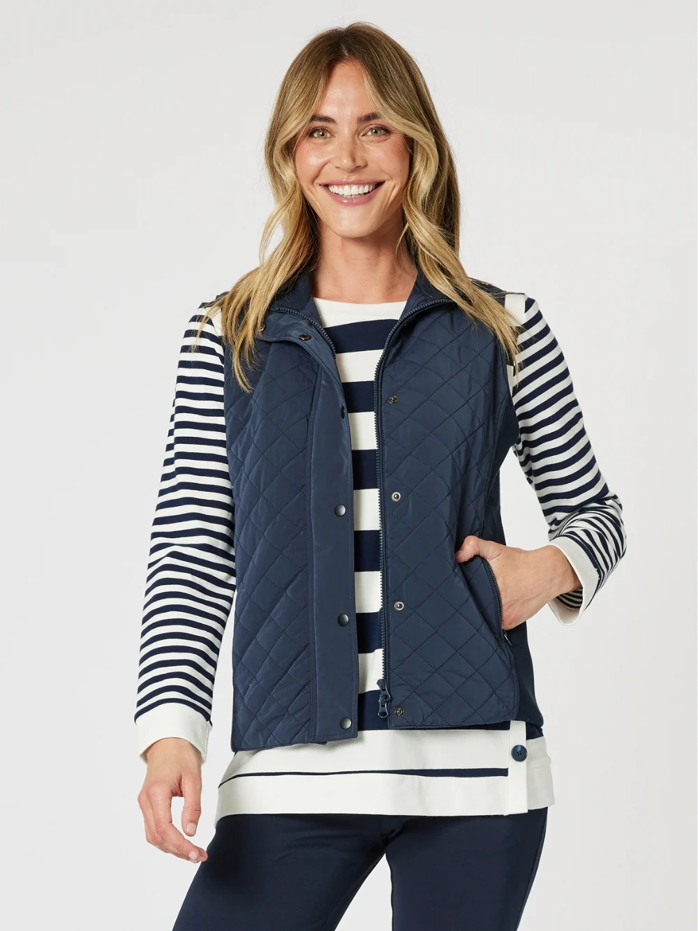 Brighton Puffer Vest - Navy